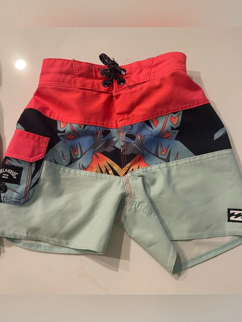 Toddler Billabong Hawaiian Aqua & Coral Boardshorts Duo - set of 2 (3T)